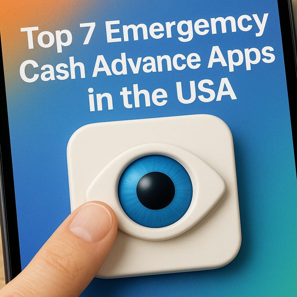 Top 7 Emergency Cash Advance Apps in the USA — realistic thumbnail for financial article.