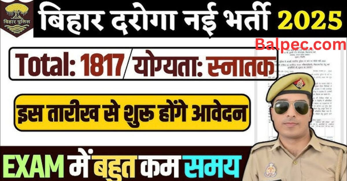 Bihar Police Sub-Inspector Recruitment 2025 official notification PDF